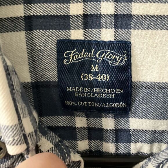 Flannel Shirt Size Medium (38-40) Faded Glory - Picture 5 of 6